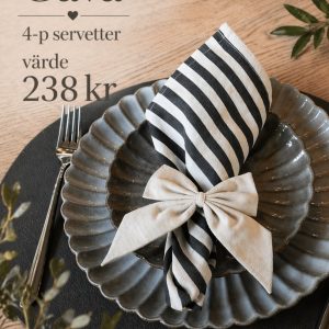 Servettring Alessia 4-p + Gåva servetter Valentina 4-p 🎁