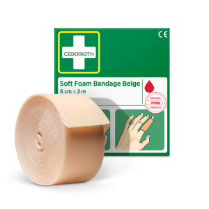 Cederroth Soft Foam Bandage Beige, 6 cm x 2 m