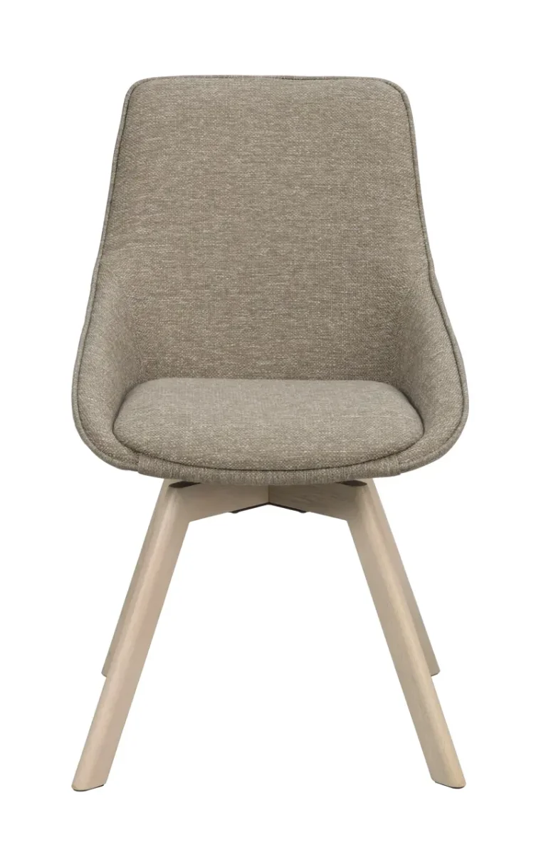 Alison stol snurrfunktion Mörk beige/vitpigmenterad 2-p