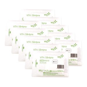 Kompress, 5×5 cm, 10-pack
