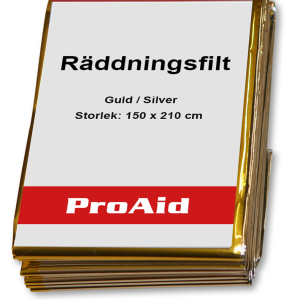 Räddningsfilt i guld/silver