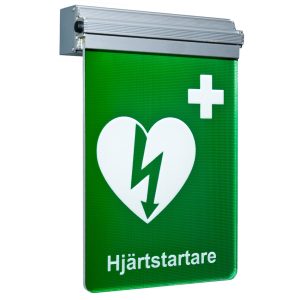 LED-skylt hjärtstartare
