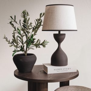 Lampfot Barba coffe black inkl. skärm