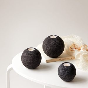 Ljushållare/ljusstake Moonsand Svart 3-pack