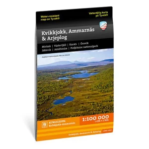 Fjällkarta Kvikkjokk, Ammarnäs, Arjeplog 1:100.000