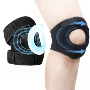 Knästöd med Dubbla Patellaband – Justerbart och Ventilerande
