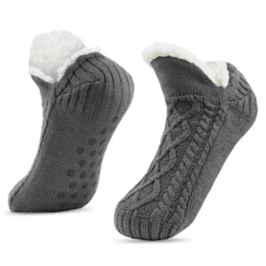 Toffelsockor med halkskydd fleece