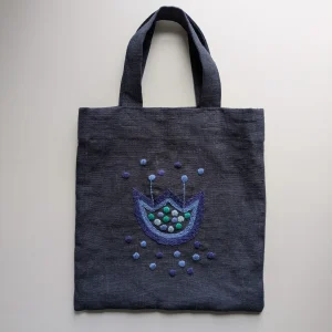 Blåklocka, fröpåse, broderikit
