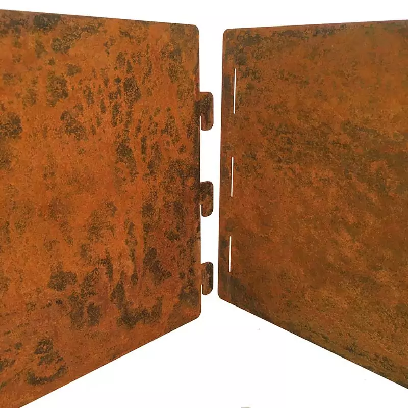 Vindskydd till grillplats i corten - Bild 3