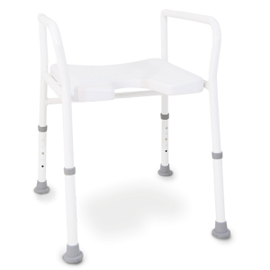 Duschpall med armstöd och intimsits