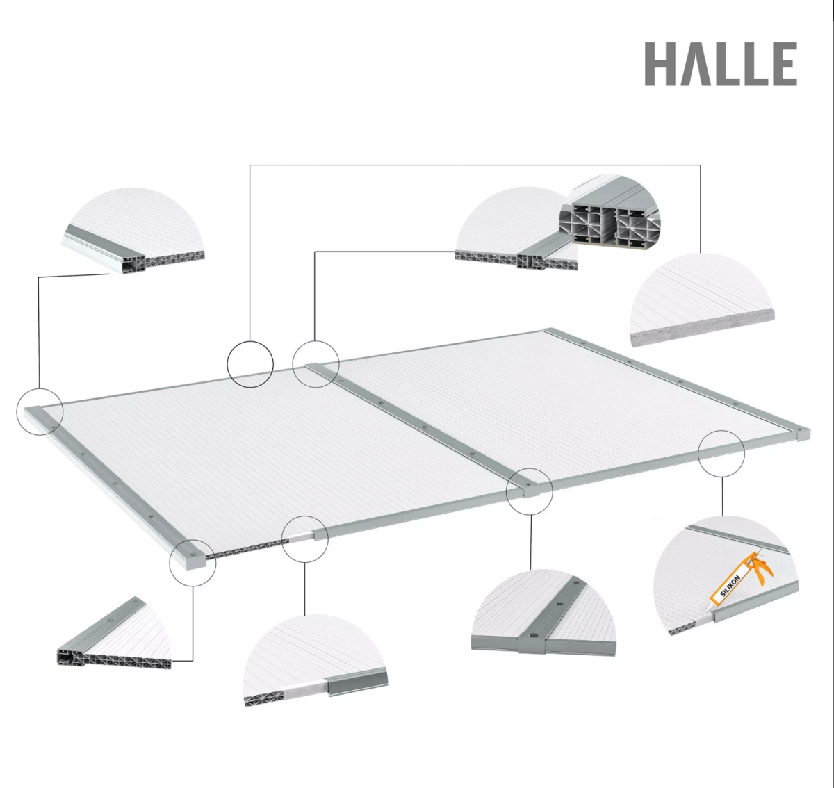Halle Isolux Kanalplast 16mm Opal – LAGERVARA - Bild 5