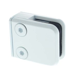 Klämfäste glas zink vit 40×47