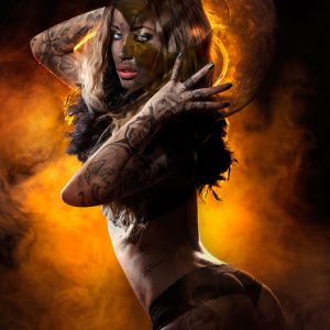 Rebecca in smoke