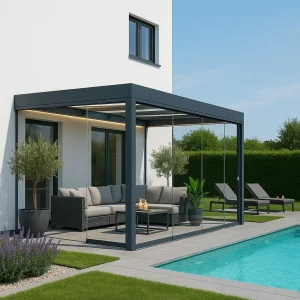 HALLE Pergola Väggmonterad