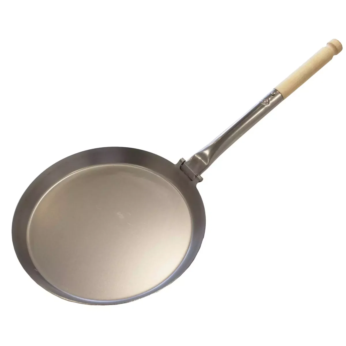 Jägarstekpanna 28cm, fällbart trähandtag XL