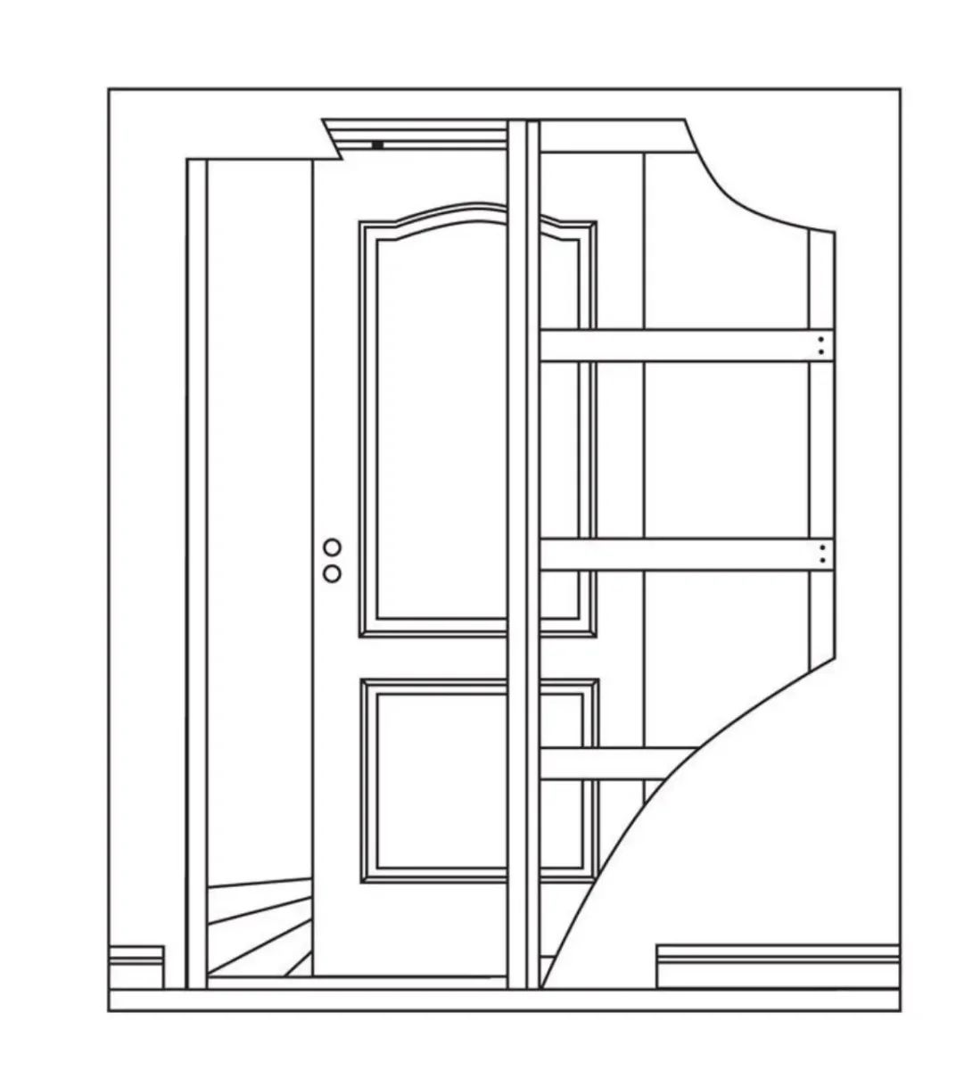 OUTLET Skjutdörrskarm Pocket 122mm Vitmålad